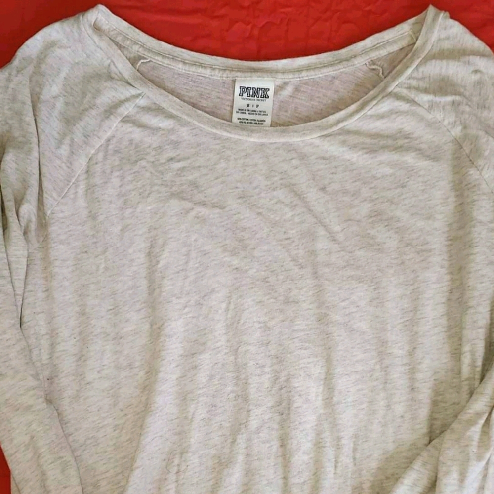 PINK Creme Long Sleeve Shirt